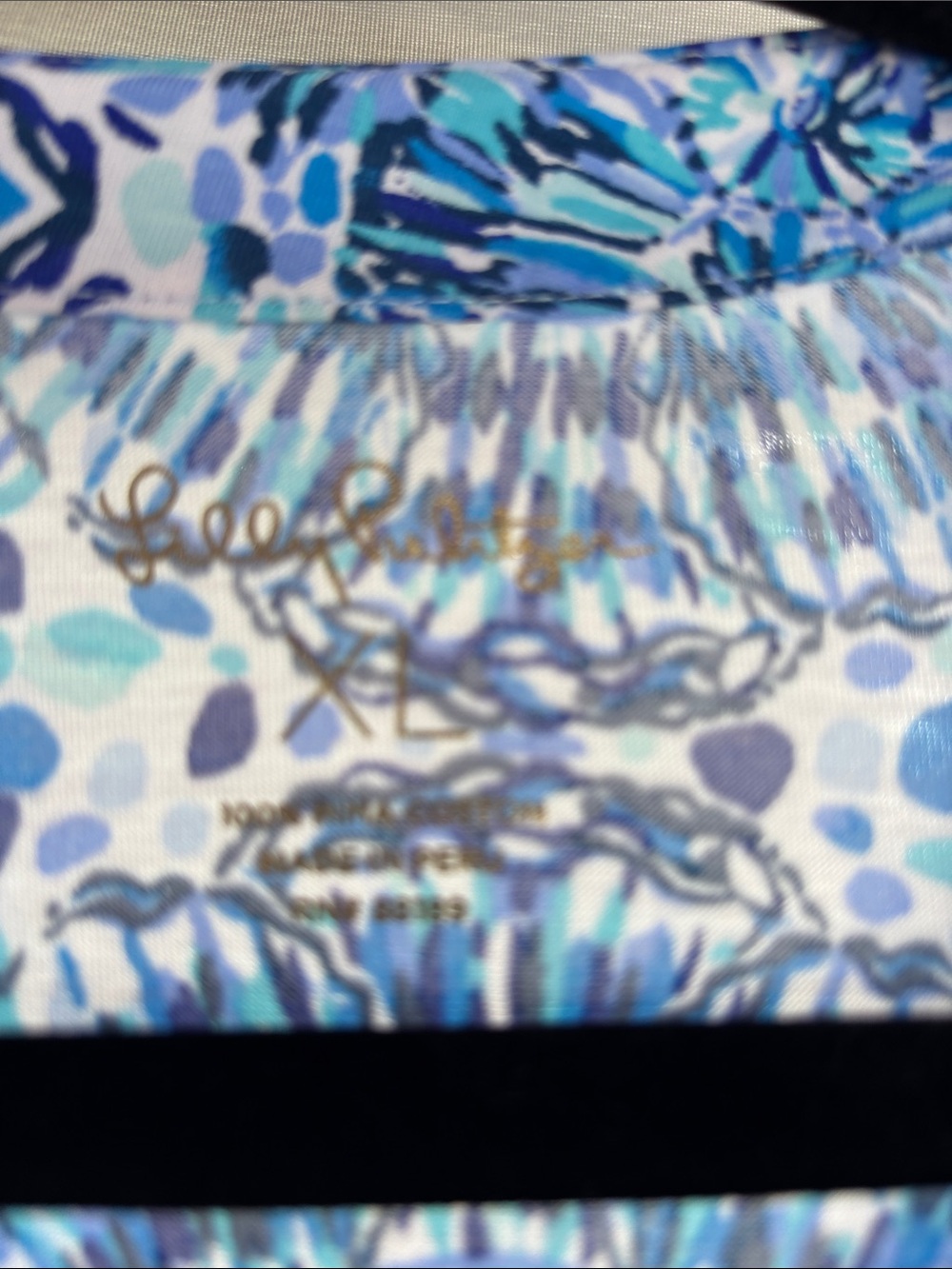 Lilly Pulitzer Amina “Call My Shell Phone” Blue Sleeveless V-Neck Shift Dress XL - Picture 4 of 4
